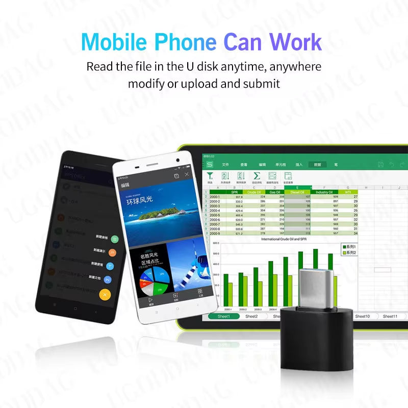 OTG Type C to Usb Adapter 2.0 Micro Usb Phone Adapter Usbc Smartphone Laptops to Usb Mouse Gamepad Flash Disk Otg Plug